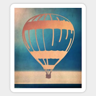 Hot Air Balloon over the Ocean Sticker